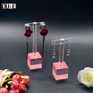 美しい繊細なT形のアクリルイヤリングホルダースタンド