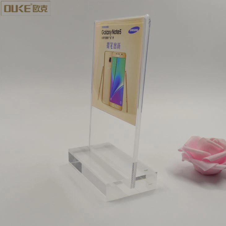 Wholesale T Shaped Plastic Acrylic Sign Holder